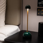 Cordless Table Lamp – LED – Classic – Aluminium – Green/Brass – 31.5cm