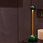 Cordless Table Lamp – LED – Classic – Aluminium – Green/Brass – 31.5cm