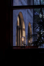 Cordless Candlestick Table Lamp – Vintage – Aluminium & Glass