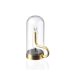 Cordless Candlestick Table Lamp – Vintage – Aluminium & Glass