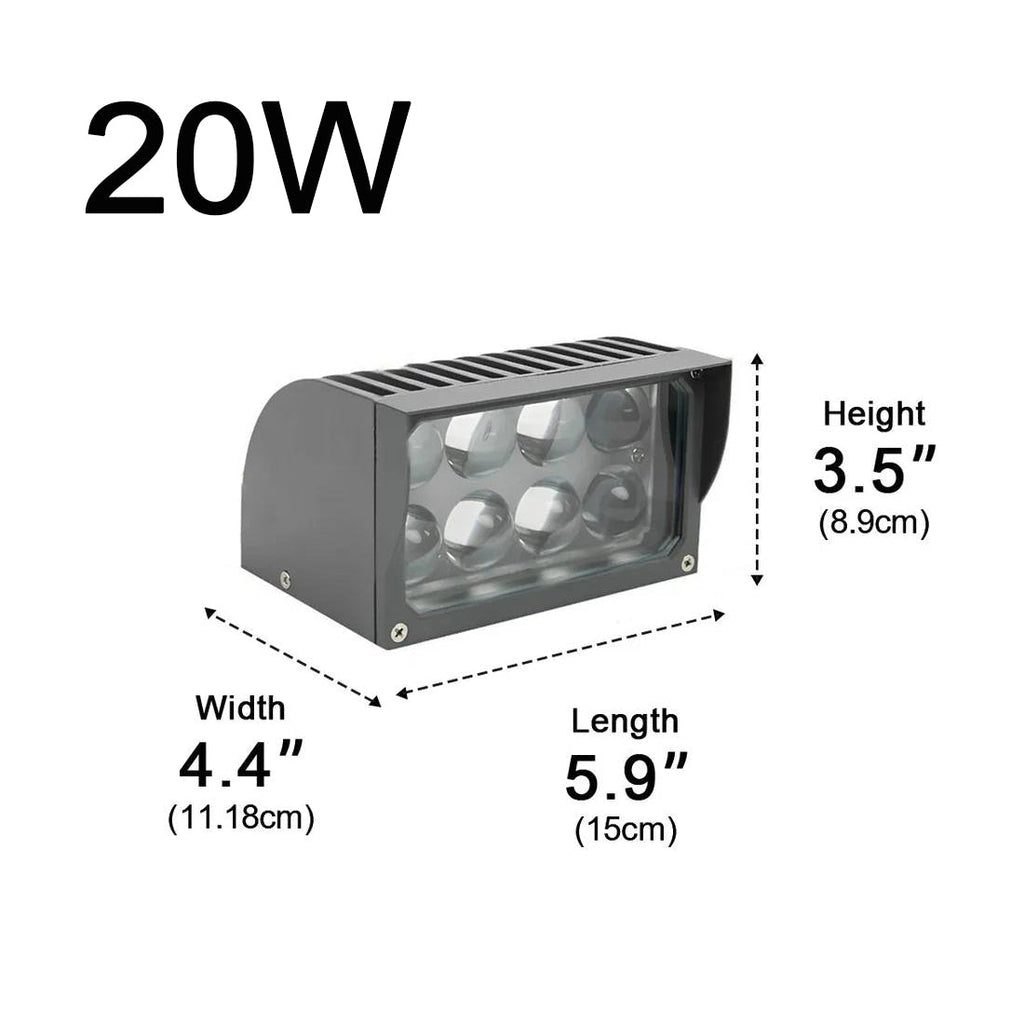 Outdoor Wall Spotlight – LED – Modern – Die Cast Aluminium & Glass