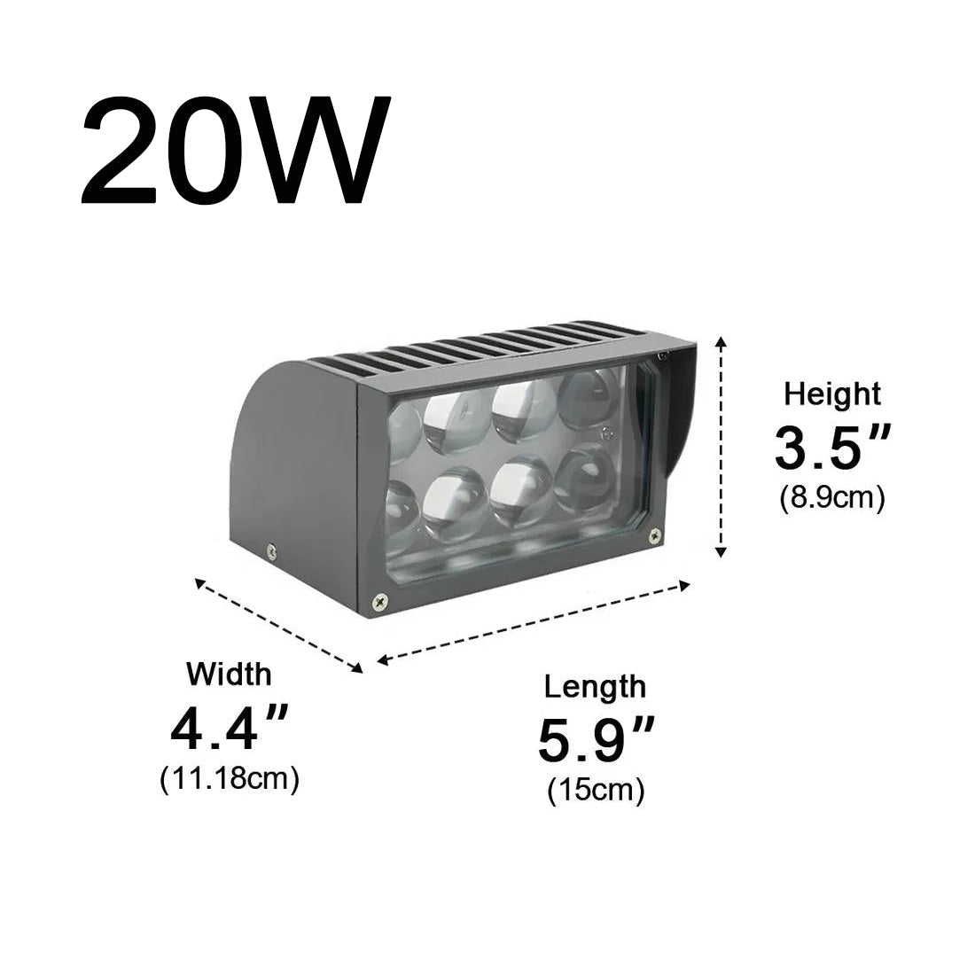 Outdoor Wall Spotlight – LED – Modern – Die Cast Aluminium & Glass