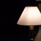 Tall Cordless Fabric Shade Table Lamp – LED – Classic – Iron & Fabric