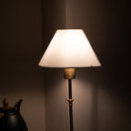 Tall Cordless Fabric Shade Table Lamp – LED – Classic – Iron & Fabric