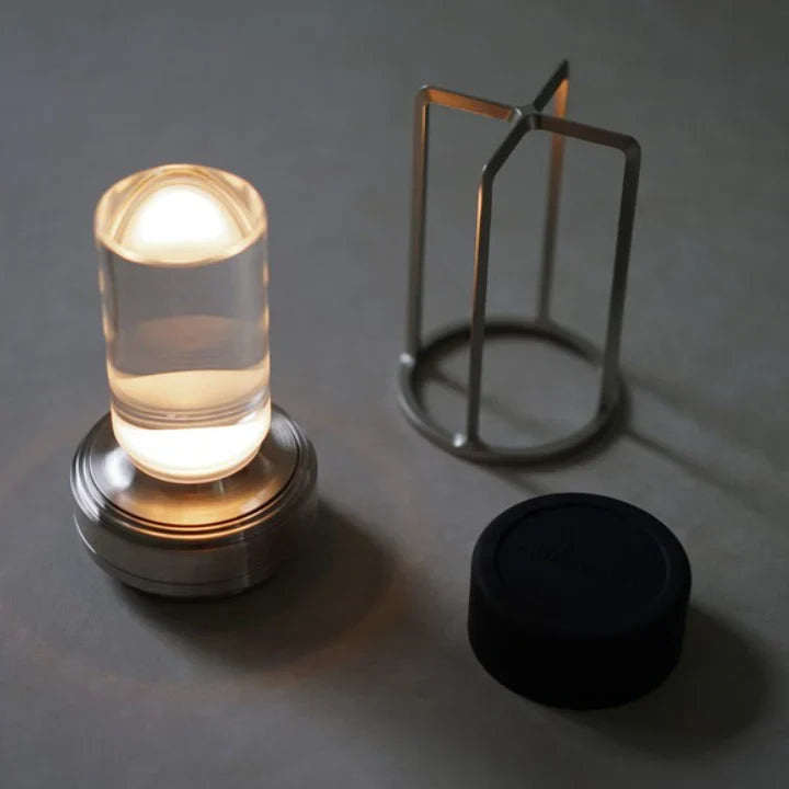 Cordless Lantern Table Lamp – LED – Modern – Aluminium & Acrylic
